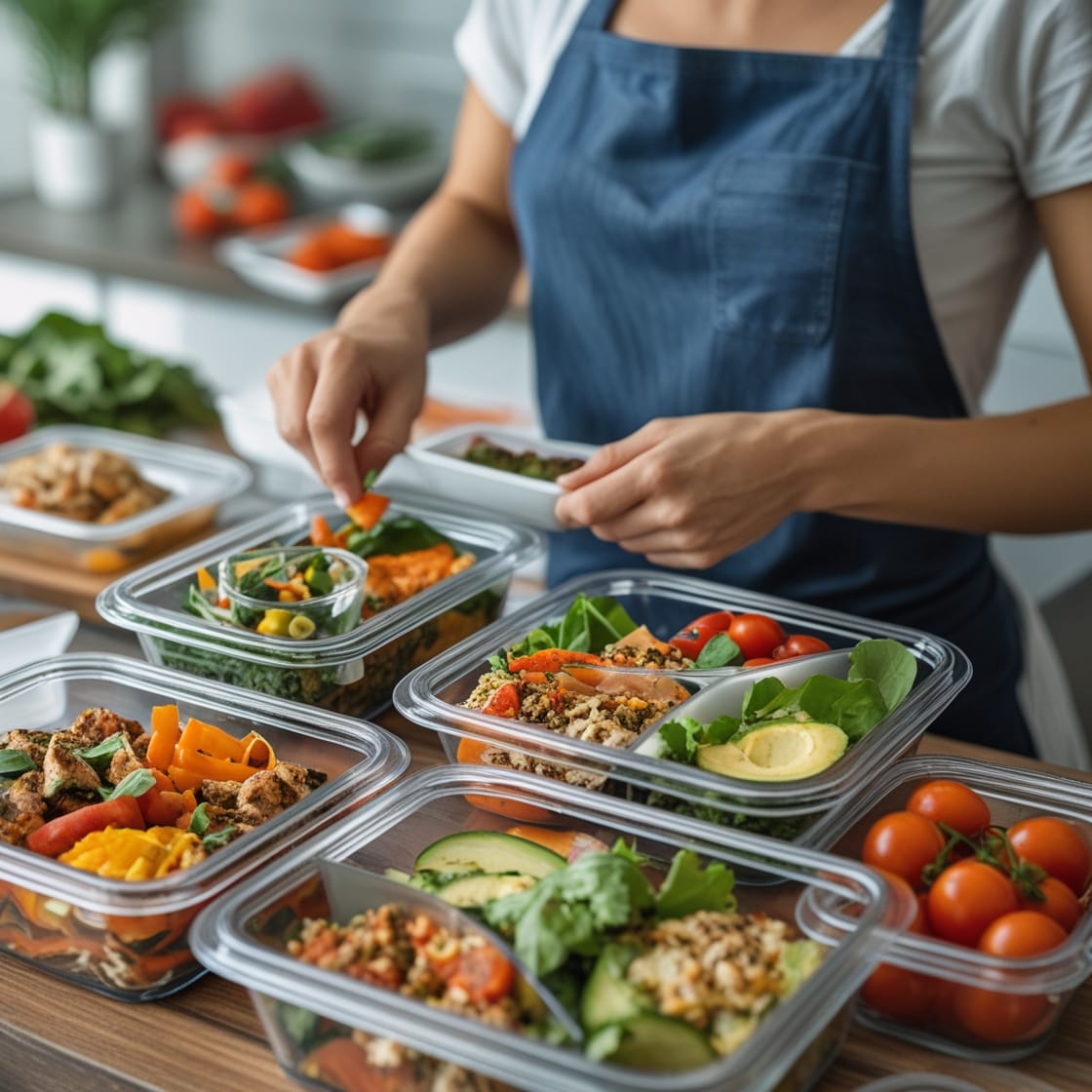 woman does meal preperation